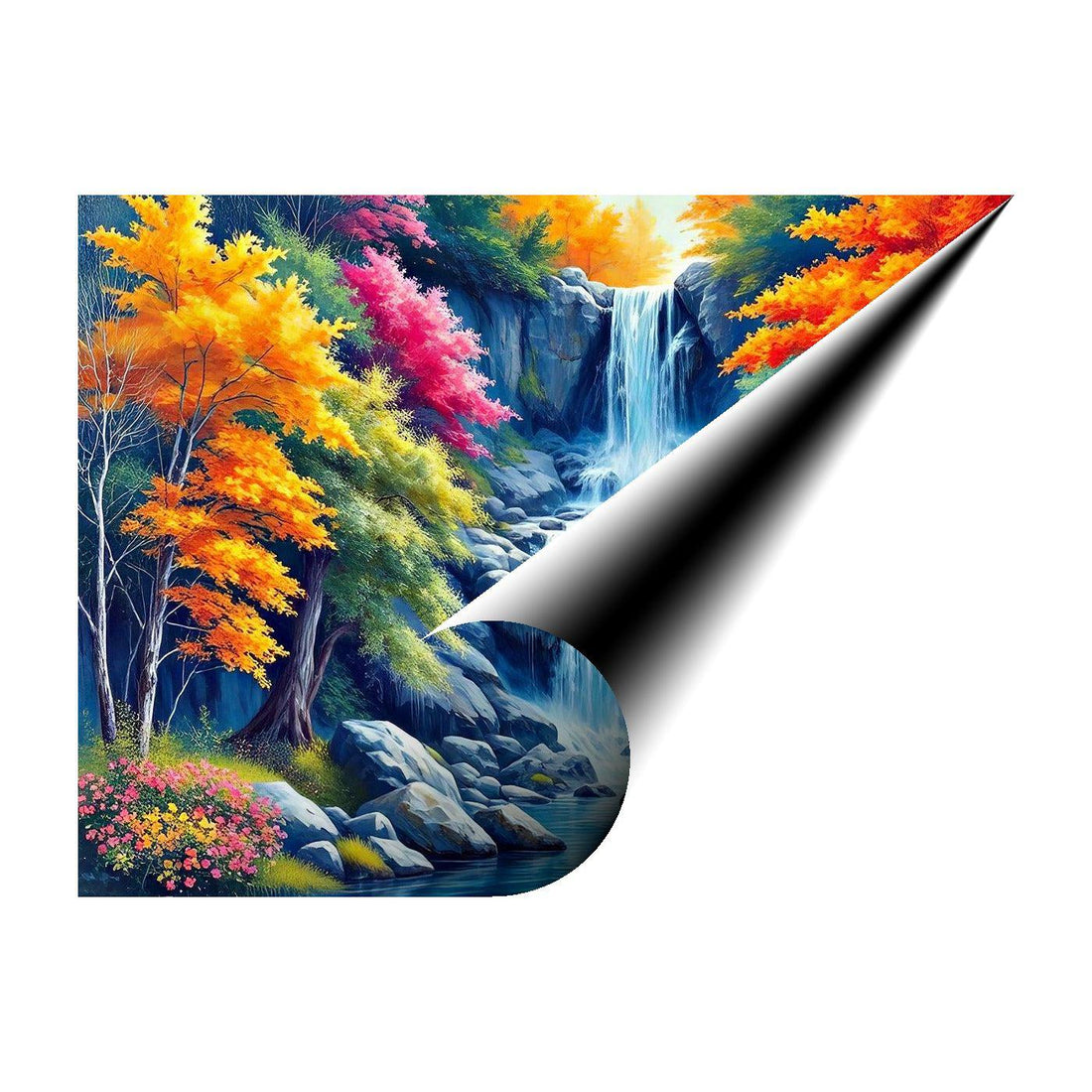 Cliffs In A Lush Forest Nature Art Print 43708 Visual Wall Art