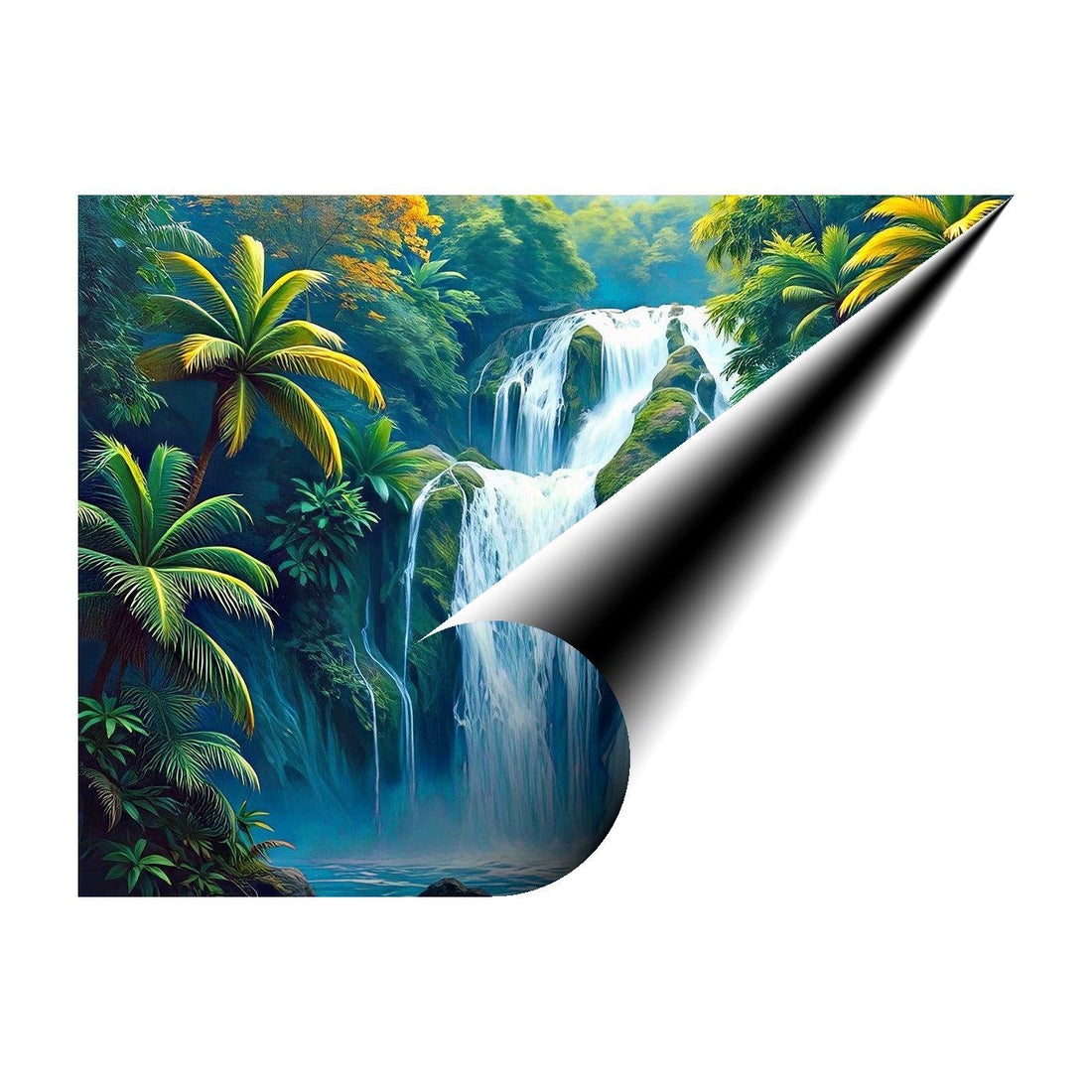 Tropical Waterfall Nature Art Print 43743 Visual Wall Art