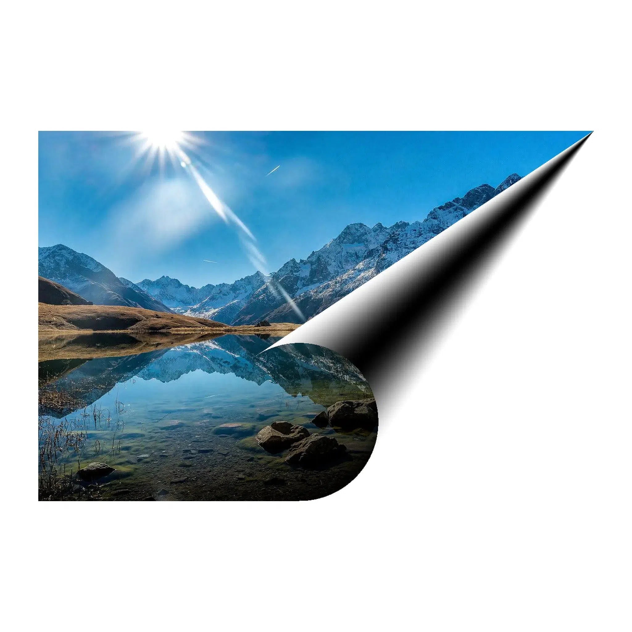 Mountain Reflection Landscape Giclée Print 32659 Visual Wall Art