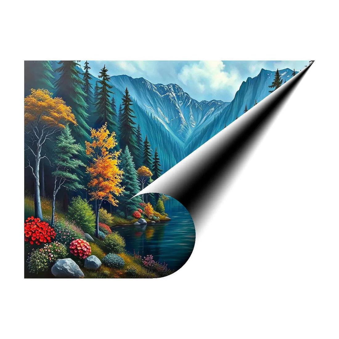 Rich Mountainous Forest Nature Art Print 43722 Visual Wall Art