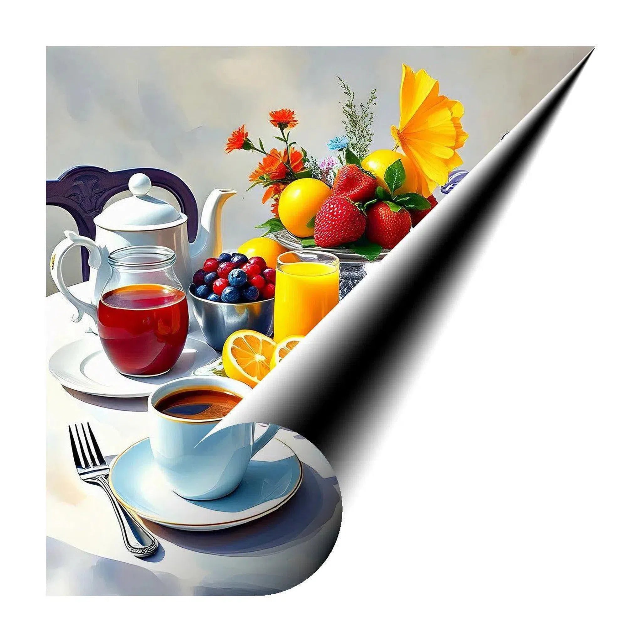 Energetic Breakfast Still Life Print 11909 Visual Wall Art