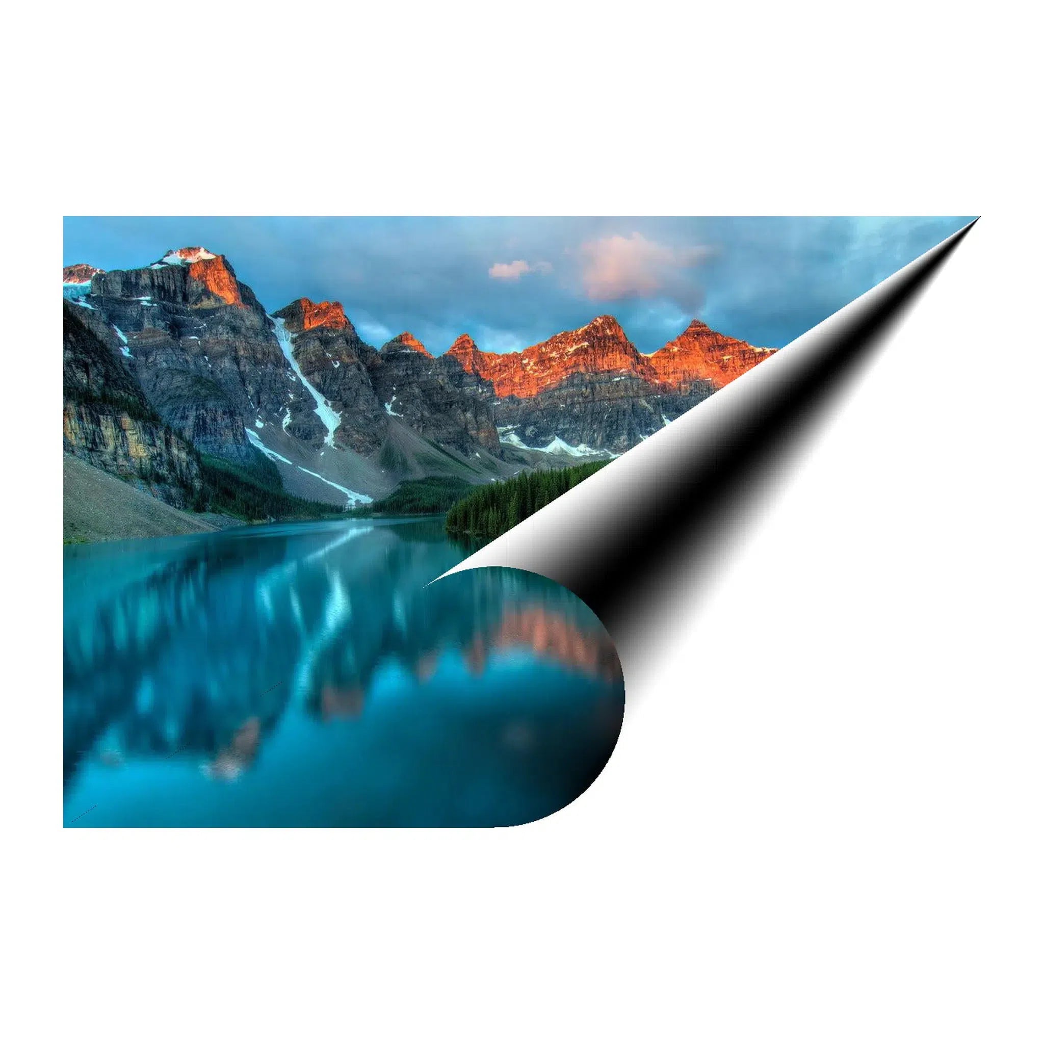 Moraine Lake Sunset Landscape Giclée Print 32642 Visual Wall Art