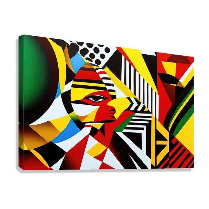 The Chief, Abstract Art Print 32833 Giclée Stretched Canvas Print Visual Wall Art