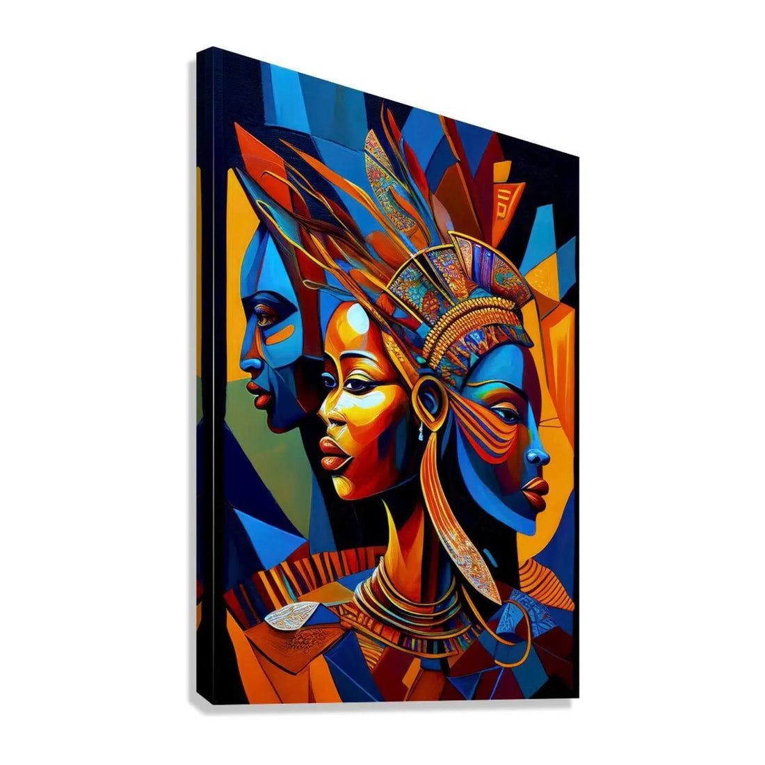 Traditional Headdress Ethnic 23103 Giclée Stretched Canvas Print Visual Wall Art