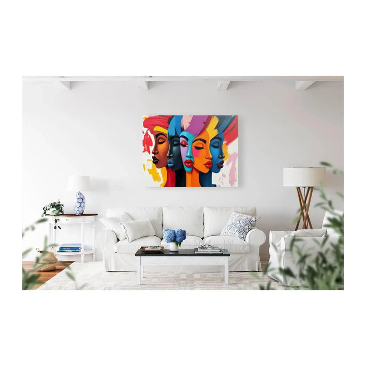 Parted Abstract Faces Giclée Print 43808 Visual Wall Art