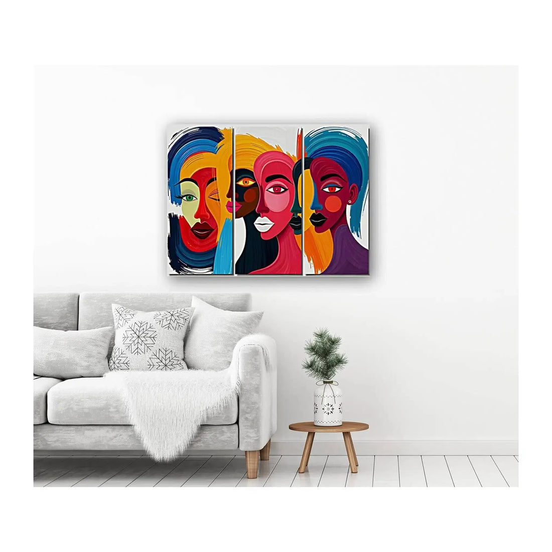 Messy Abstract Faces Giclée Print 43802 Visual Wall Art