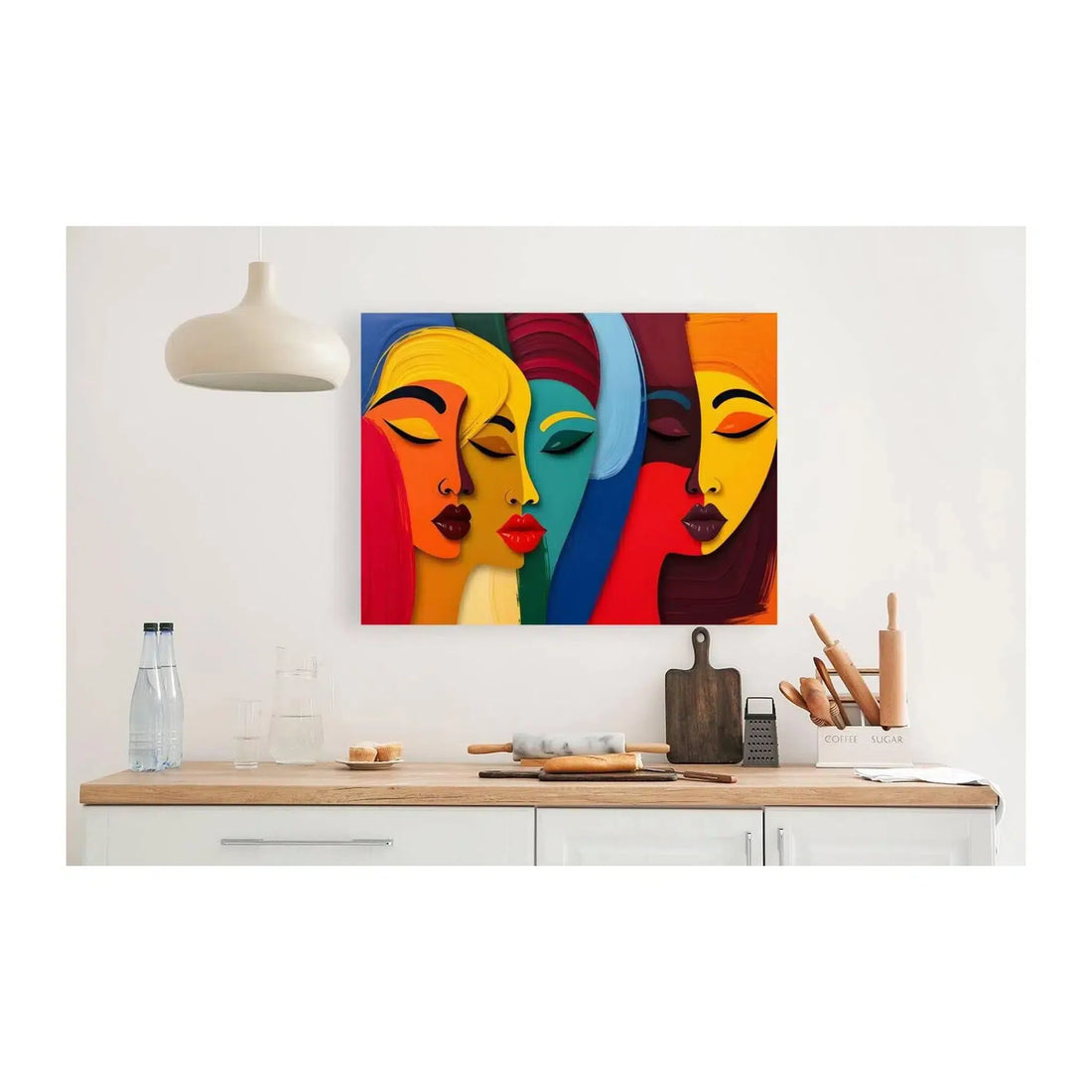 Sleeping Abstract Faces Giclée Print 43803 Visual Wall Art