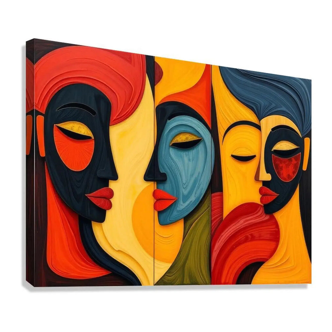 Expressions Abstract Faces Giclée Print 43807 Giclée Stretched Canvas Print Visual Wall Art