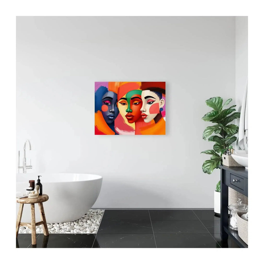 Four Shades Abstract Faces Giclée Print 43804 Visual Wall Art