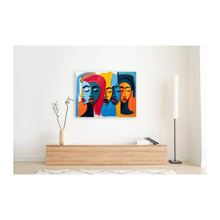 Closed Eyes Abstract Faces Giclée Print 43800 Visual Wall Art