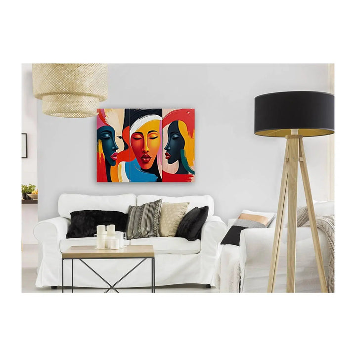 Peaceful Abstract Faces Giclée Print 43801 Visual Wall Art