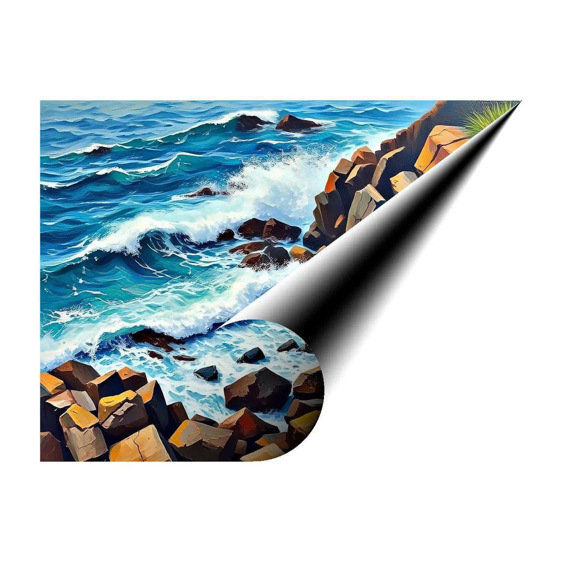 Rough Coastal Rocks Nature Art Print 43727 Visual Wall Art