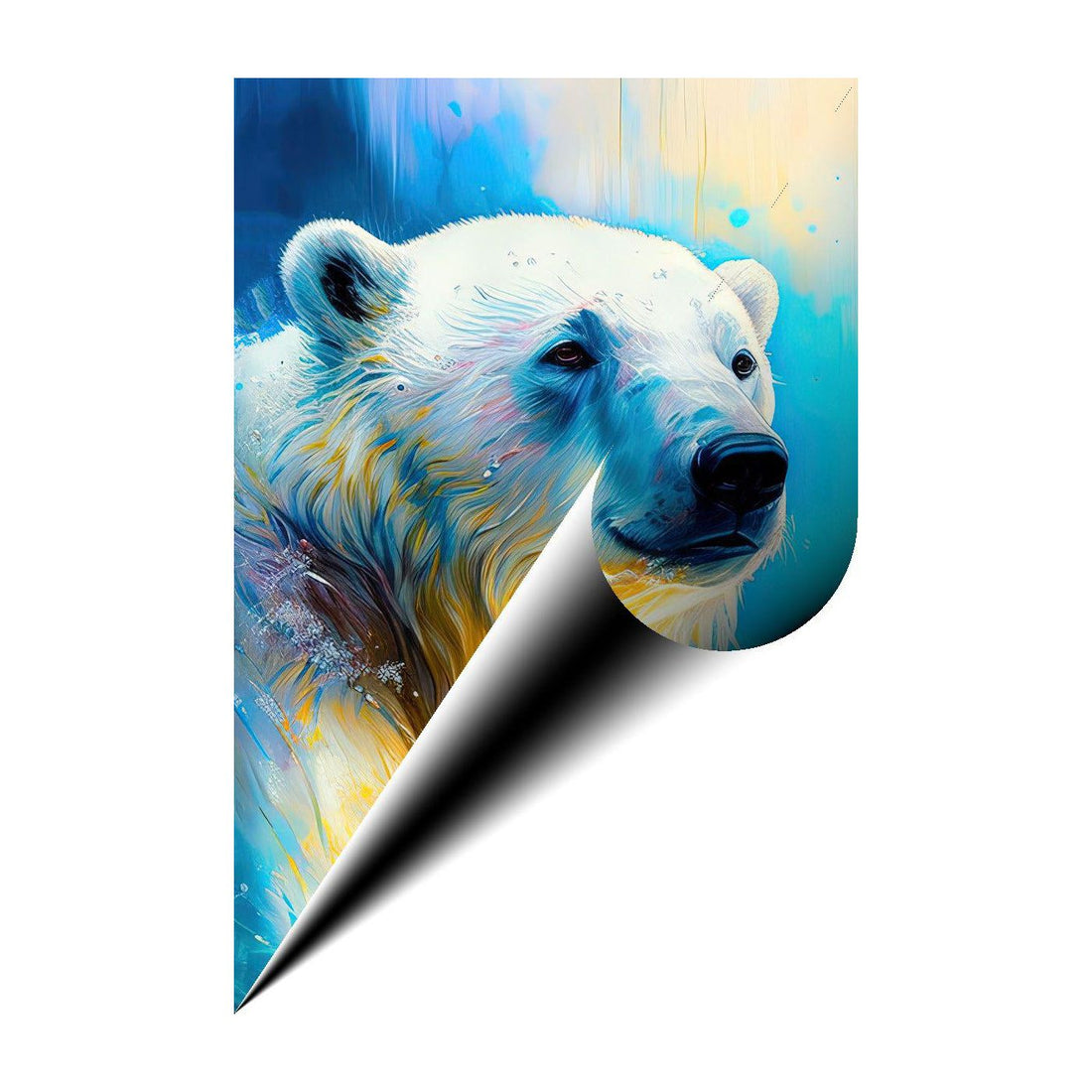 A Boar, Polar Bear In The Cold, Art Print 23902 Giclee Rolled Canvas Print Visual Wall Art