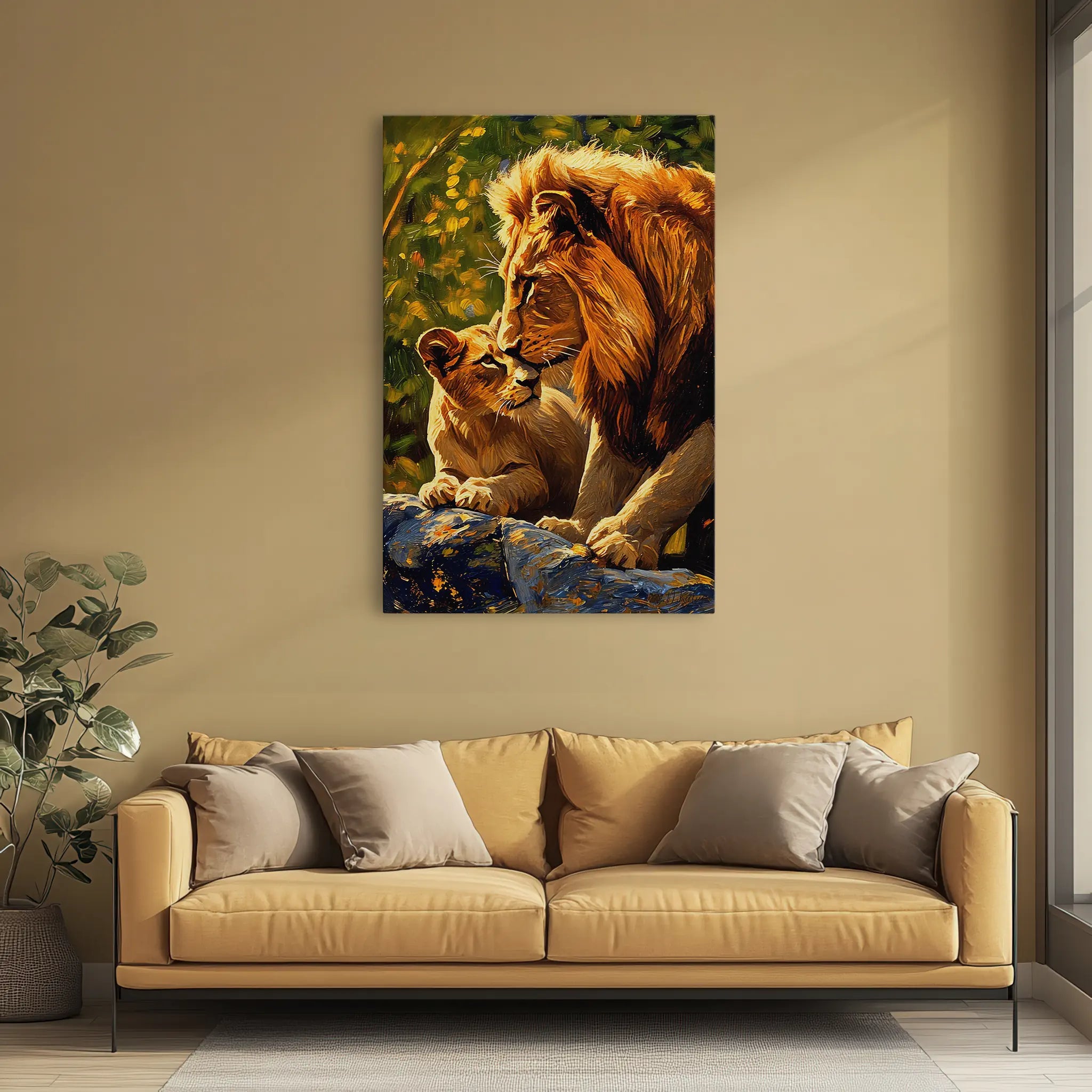 A Father’s Kiss Lion Giclée Print 231068 Visual Wall Art AR2:3V Giclée Print