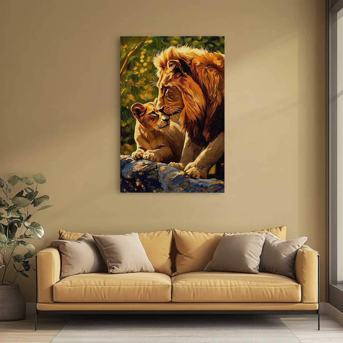 A Father’s Kiss Lion Giclée Print 231068 Visual Wall Art AR2:3V Giclée Print