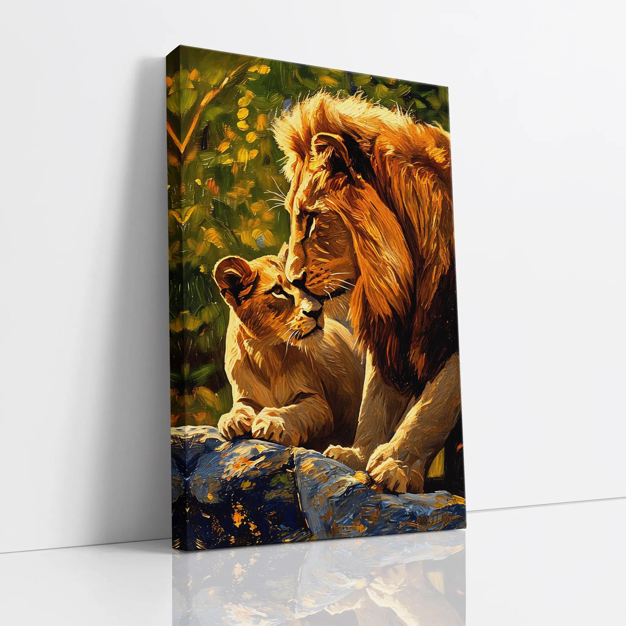 A Father’s Kiss Lion Giclée Print 231068 Visual Wall Art AR2:3V Giclée Print