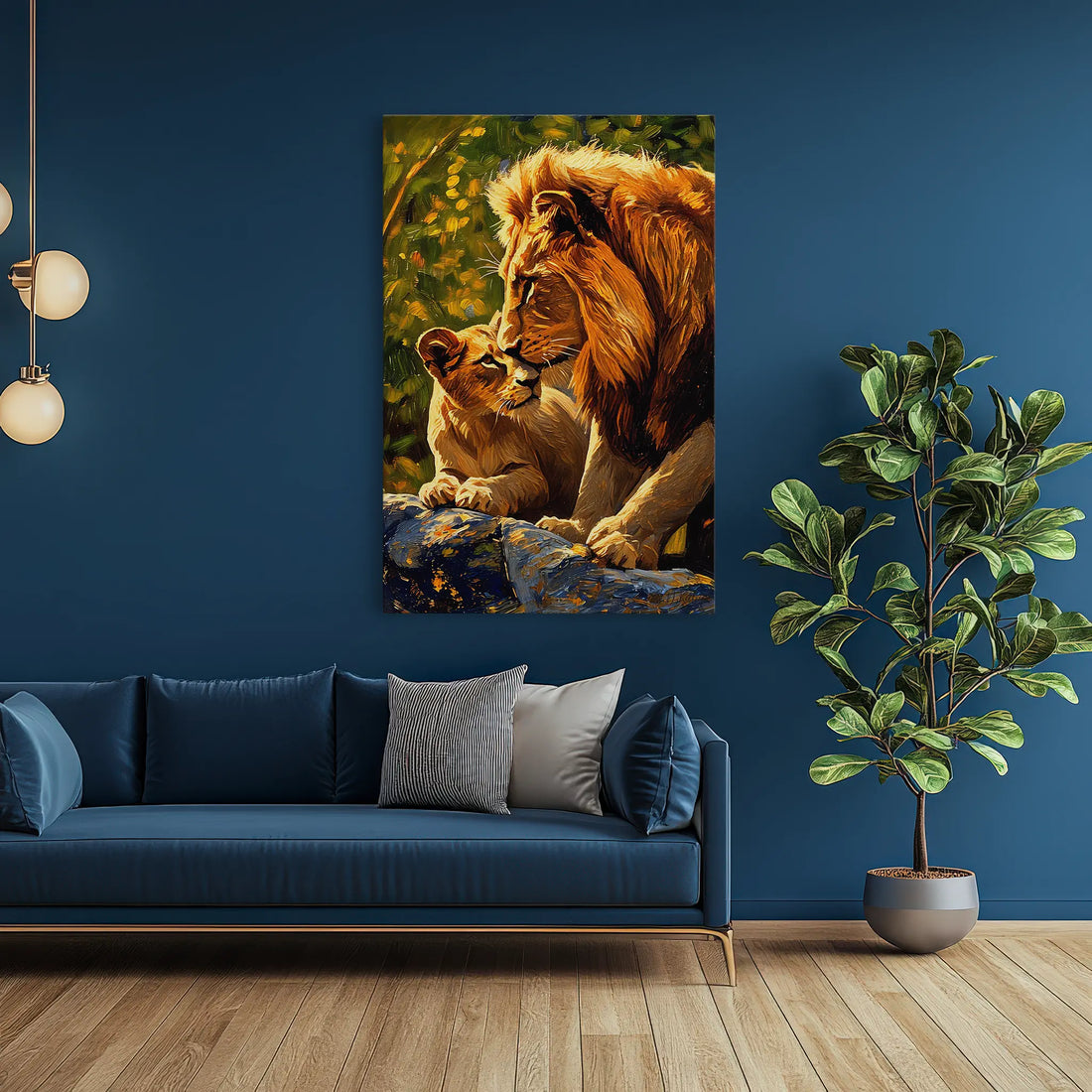 A Father’s Kiss Lion Giclée Print 231068 Visual Wall Art AR2:3V Giclée Print