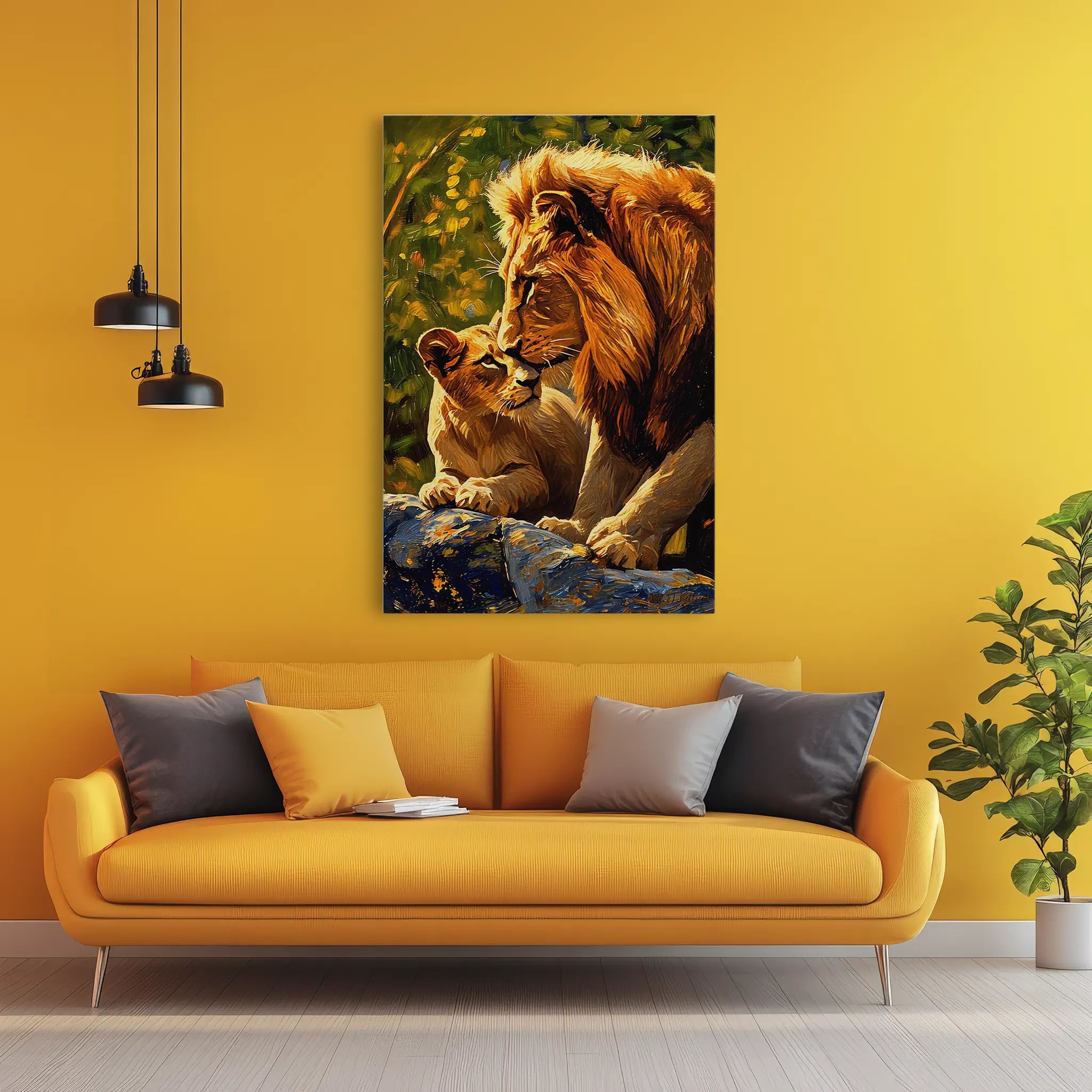 A Father’s Kiss Lion Giclée Print 231068 Visual Wall Art AR2:3V Giclée Print