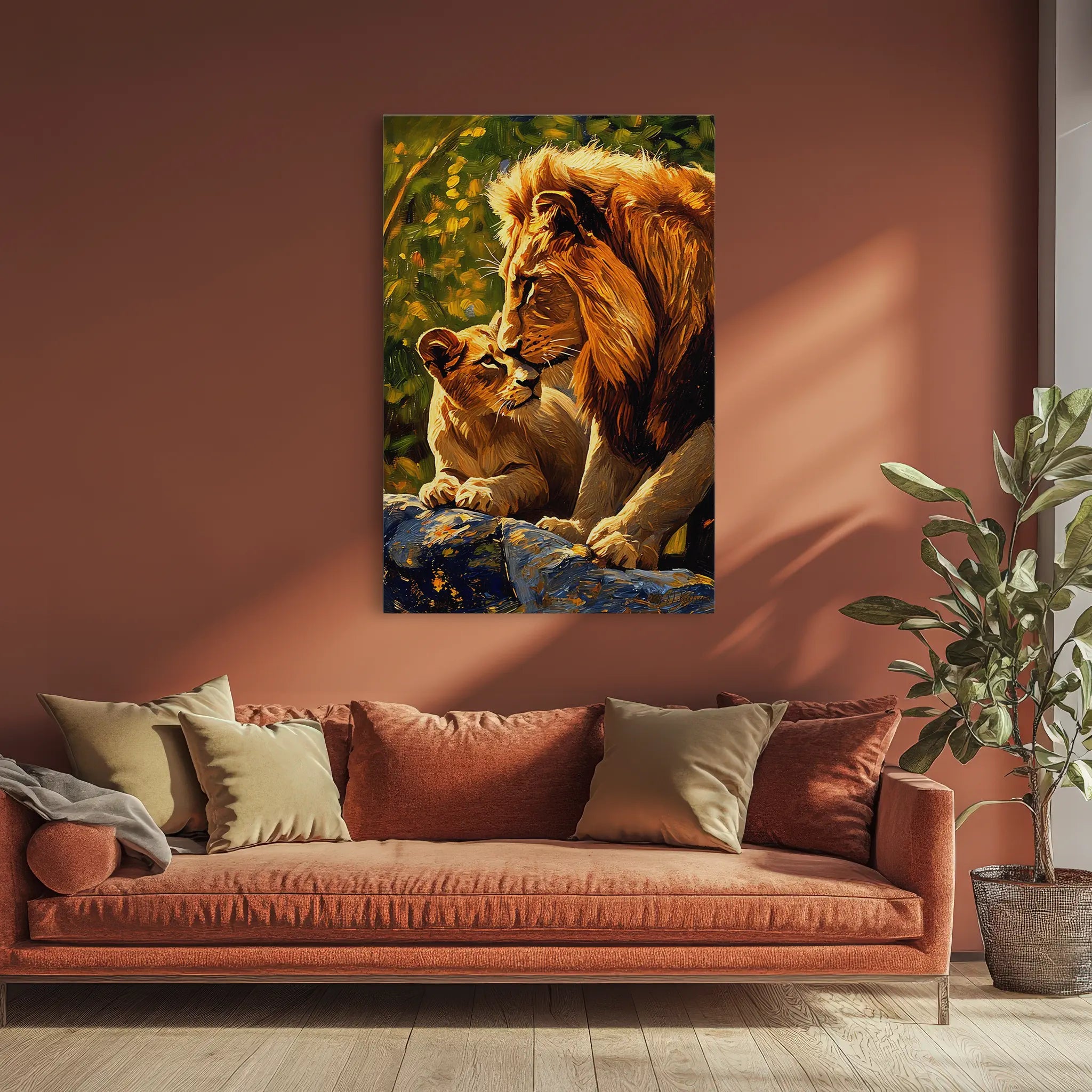 A Father’s Kiss Lion Giclée Print 231068 Visual Wall Art AR2:3V Giclée Print