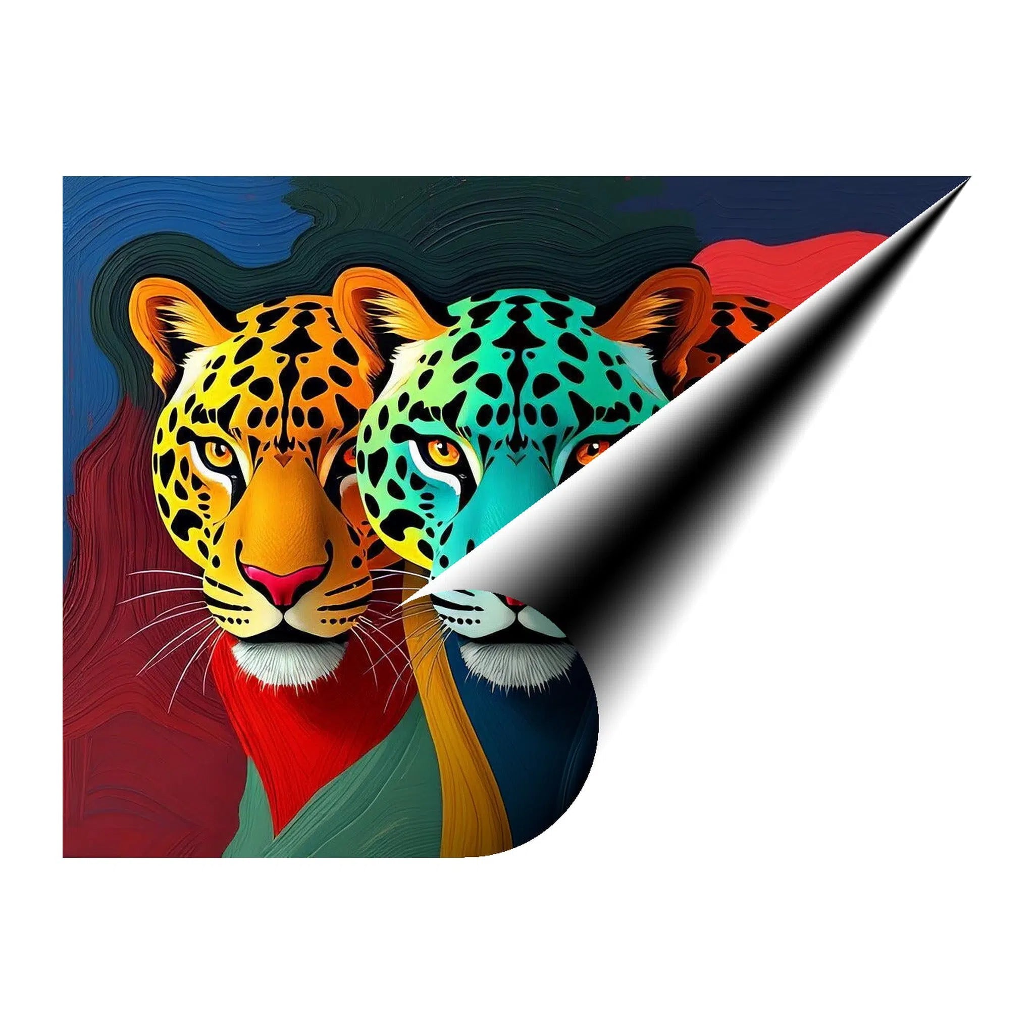 A Green Leopard Giclée Print 43122 Giclée Rolled Canvas Print Visual Wall Art