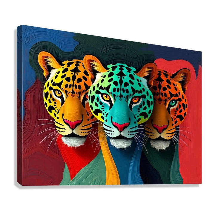 A Green Leopard Giclée Print 43122 Giclée Stretched Canvas Print Visual Wall Art