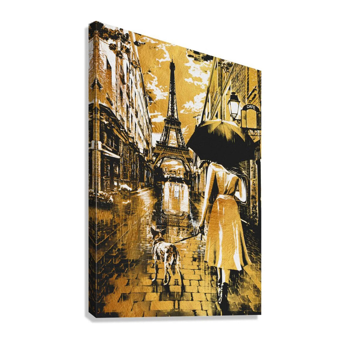 A Walk Gold Giclée Print 23902 Giclée Stretched Canvas Print Visual Wall Art