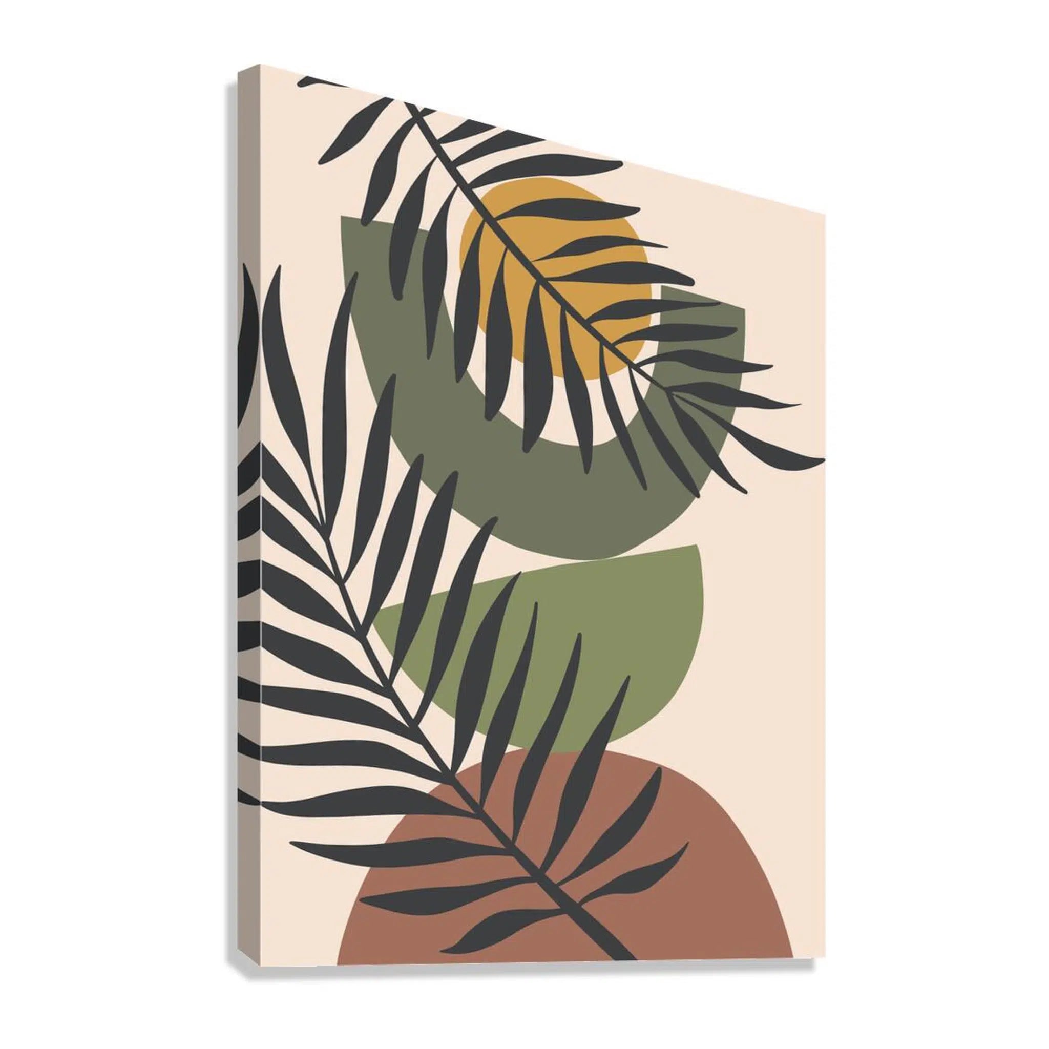 Abstract Botanical Bohemian Giclée Print 34258 Giclée Stretched Canvas Print Visual Wall Art