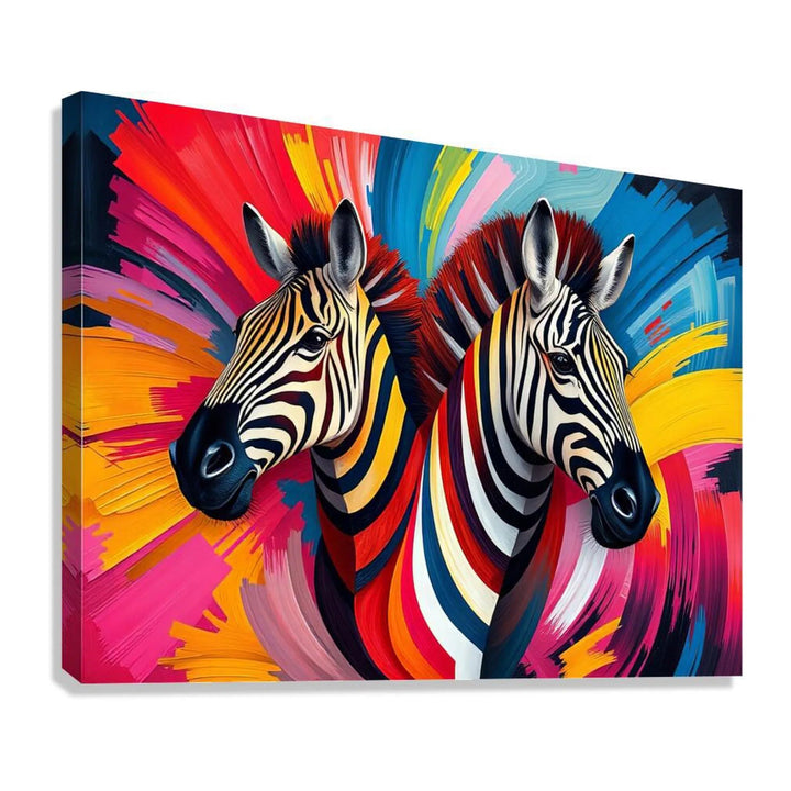 Abstract Zebras Giclée Print 43144 Giclée Stretched Canvas Print Visual Wall Art