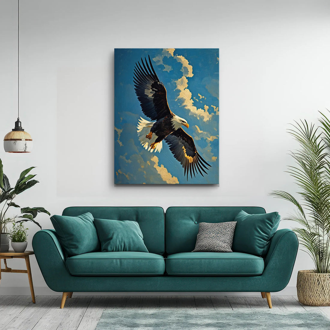 Aerial Guardian Bald Eagle Soaring Sky Giclée Print 454001 Visual Wall Art AR3:4V-AR4:5V Giclée Print