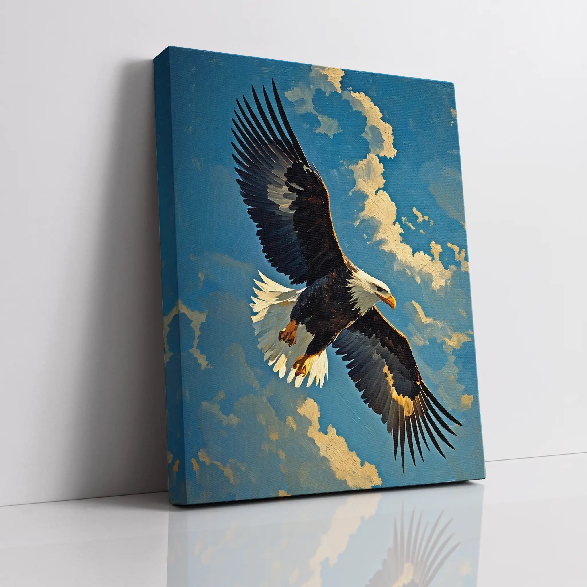 Aerial Guardian Bald Eagle Soaring Sky Giclée Print 454001 Visual Wall Art AR3:4V-AR4:5V Giclée Print