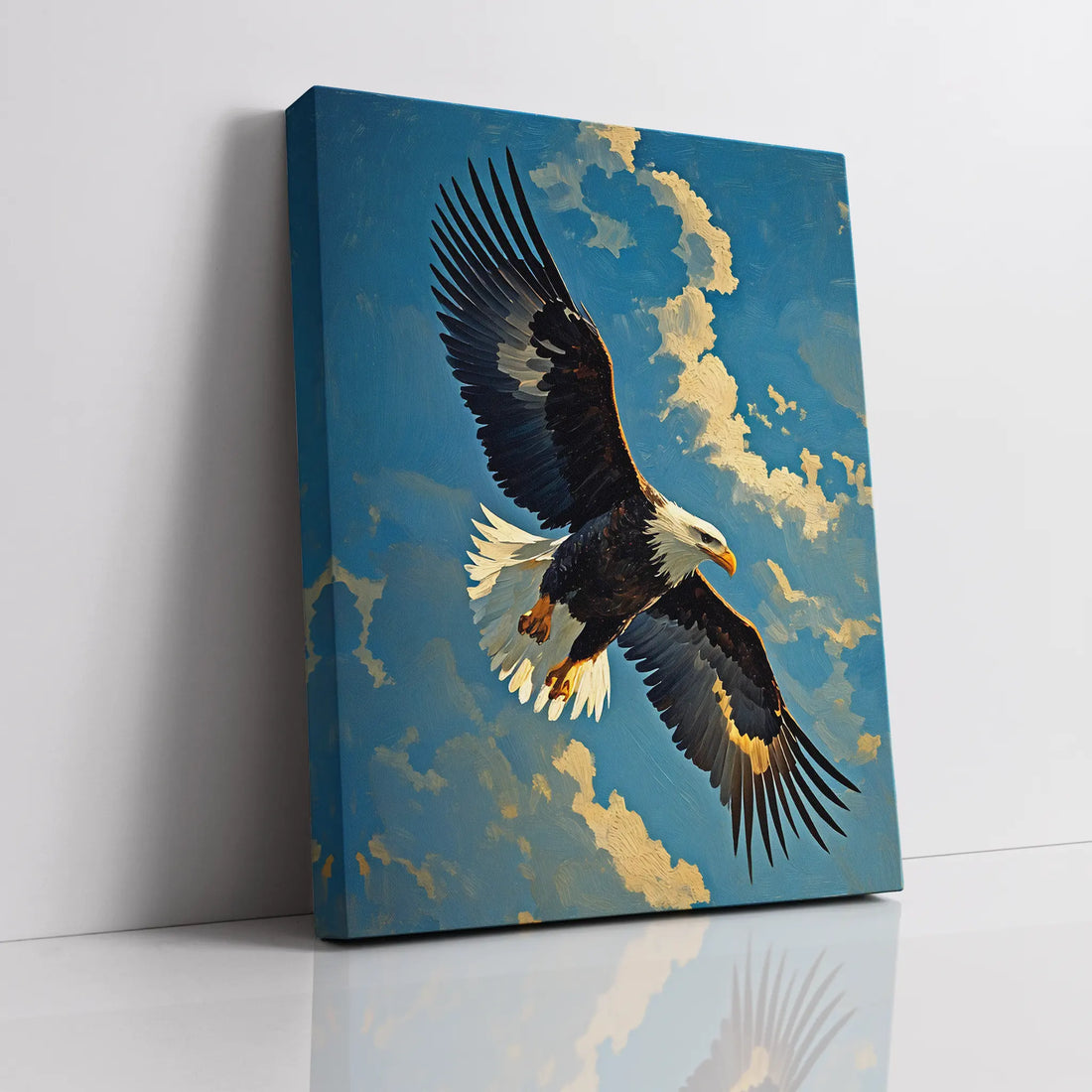 Aerial Guardian Bald Eagle Soaring Sky Giclée Print 454001 Visual Wall Art AR3:4V-AR4:5V Giclée Print