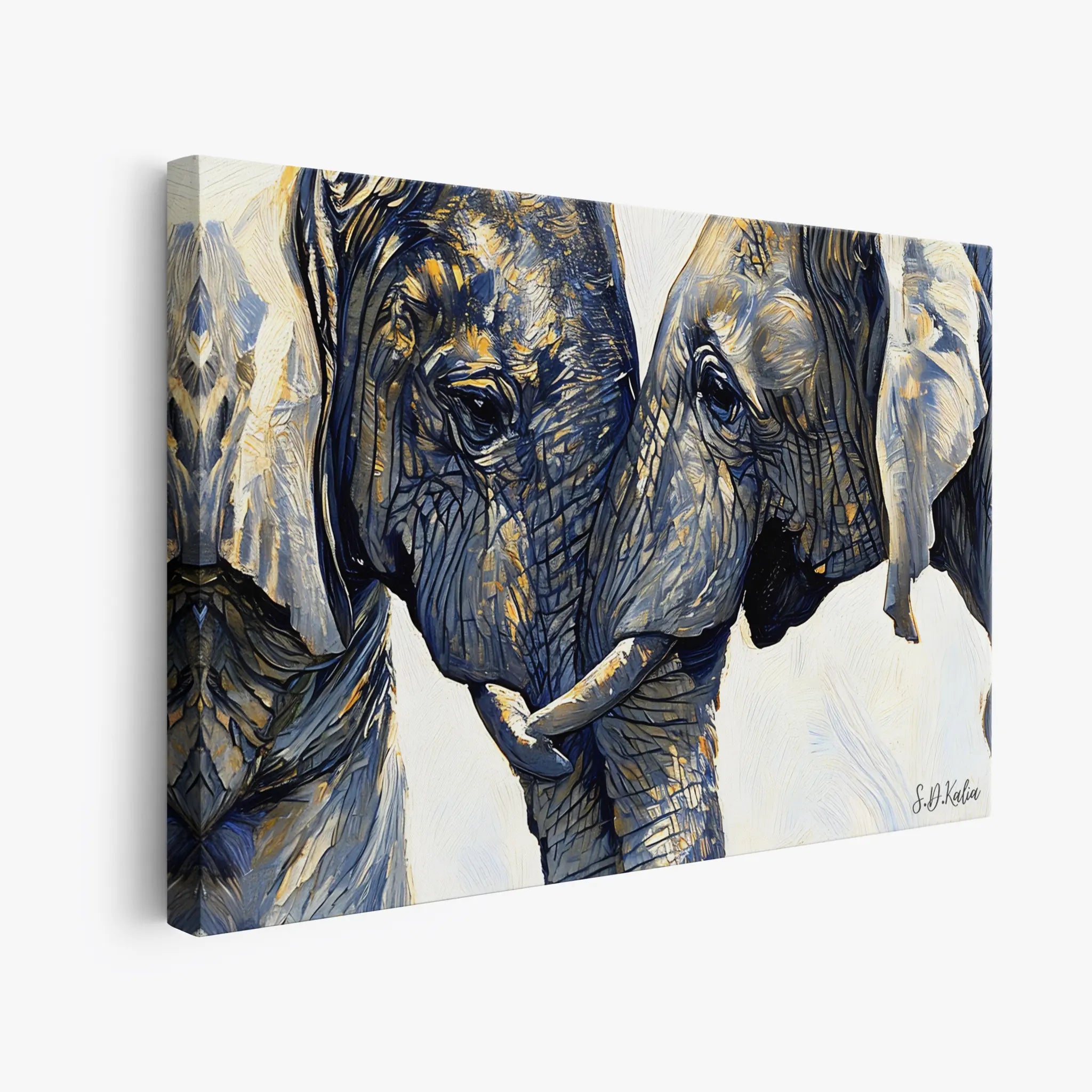 African Elephant Pair Portrait Giclée Print 321002 Visual Wall Art AR3:2H Giclée Print