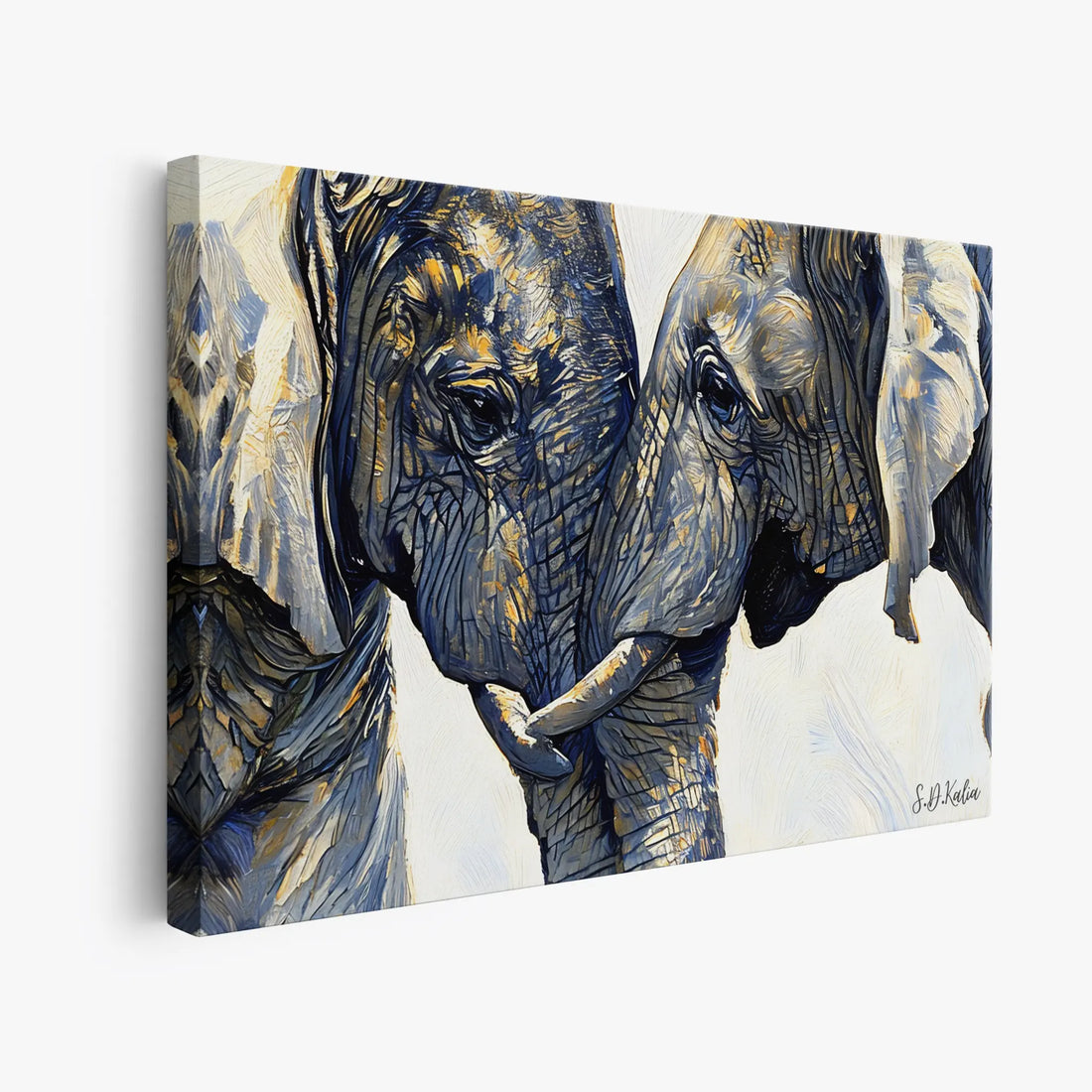 African Elephant Pair Portrait Giclée Print 321002 Visual Wall Art AR3:2H Giclée Print