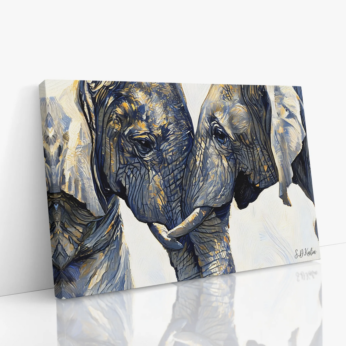 African Elephant Pair Portrait Giclée Print 321002 Visual Wall Art AR3:2H Giclée Print