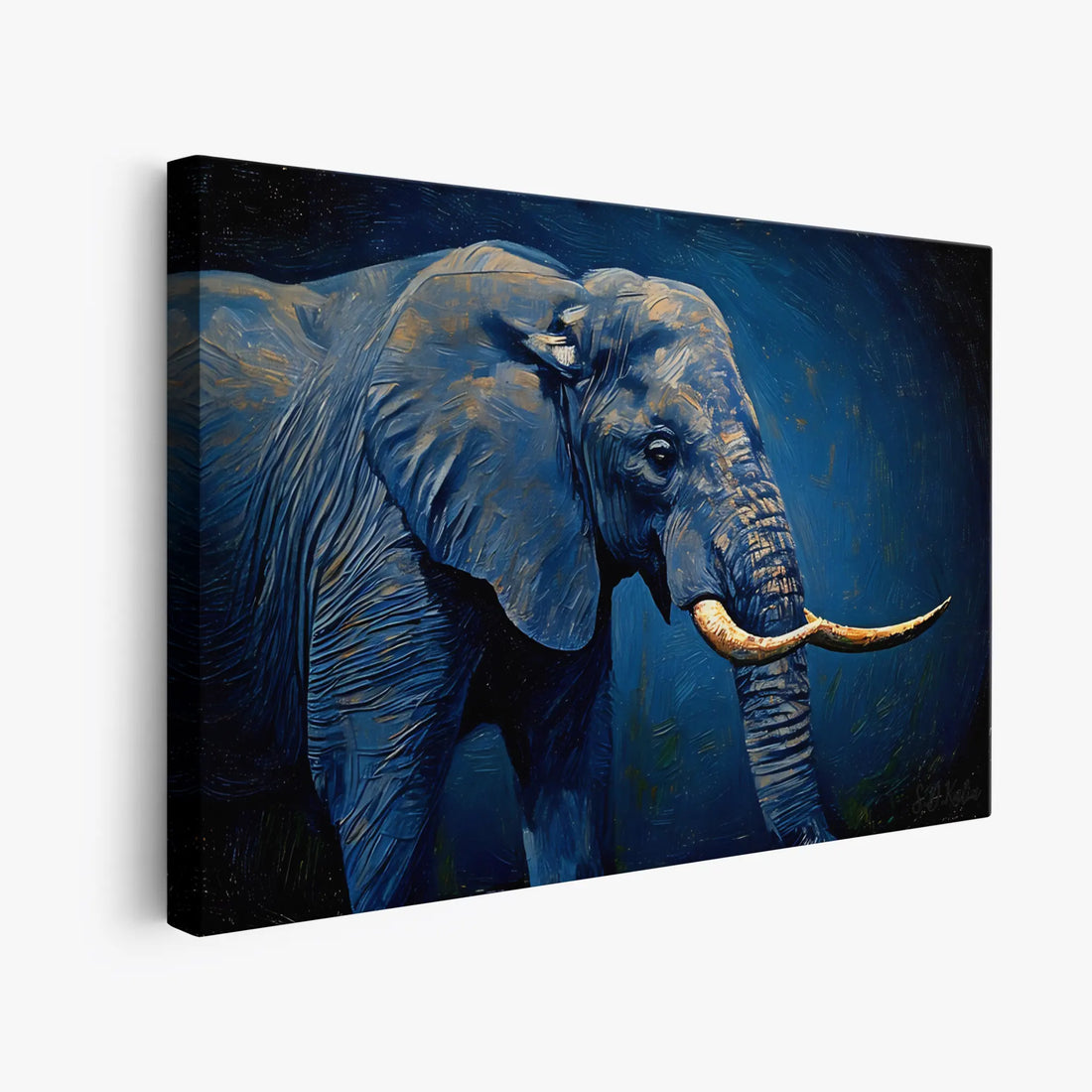 African Elephant in Blue Tones Giclée Print 321001 Visual Wall Art AR3:2H Giclée Print
