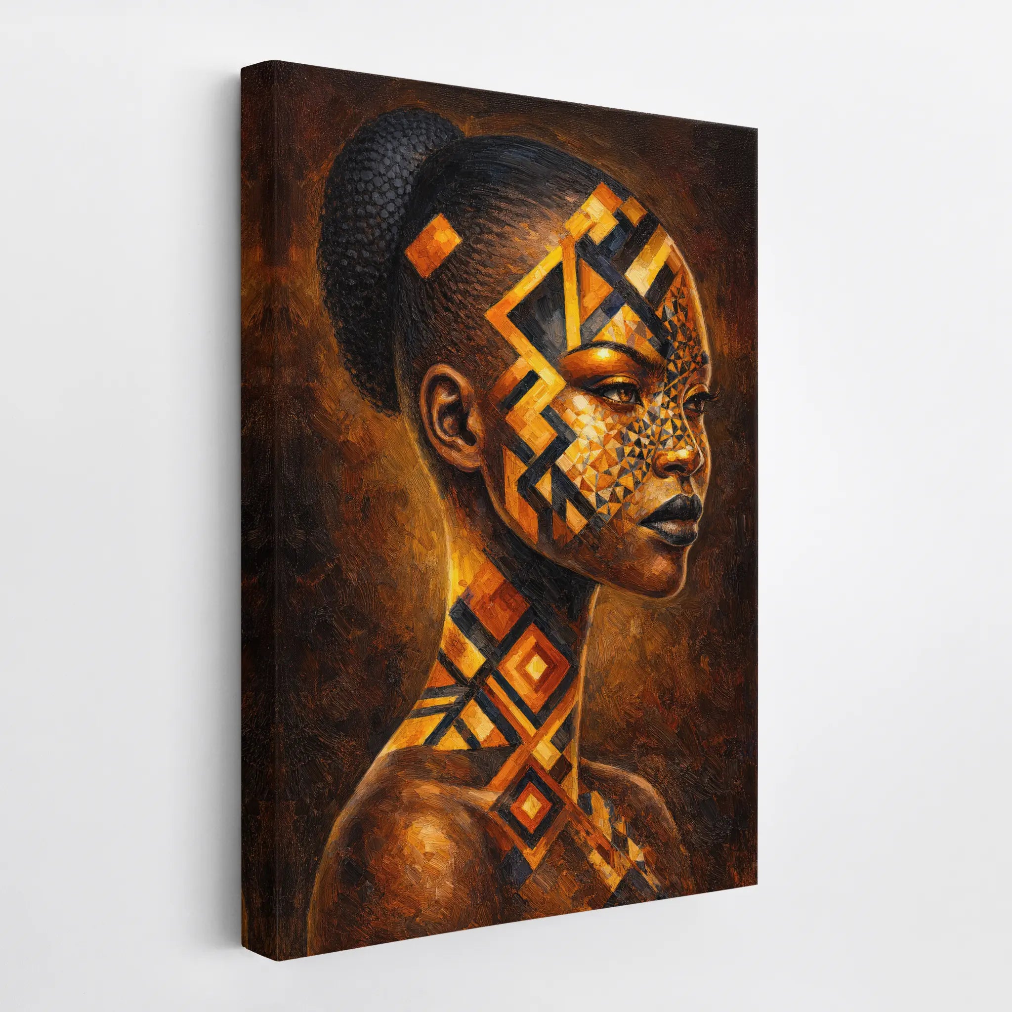 Afrocentric Geometric Face Paint Giclée Print 235001 Visual Wall Art AR2:3V Giclée Print