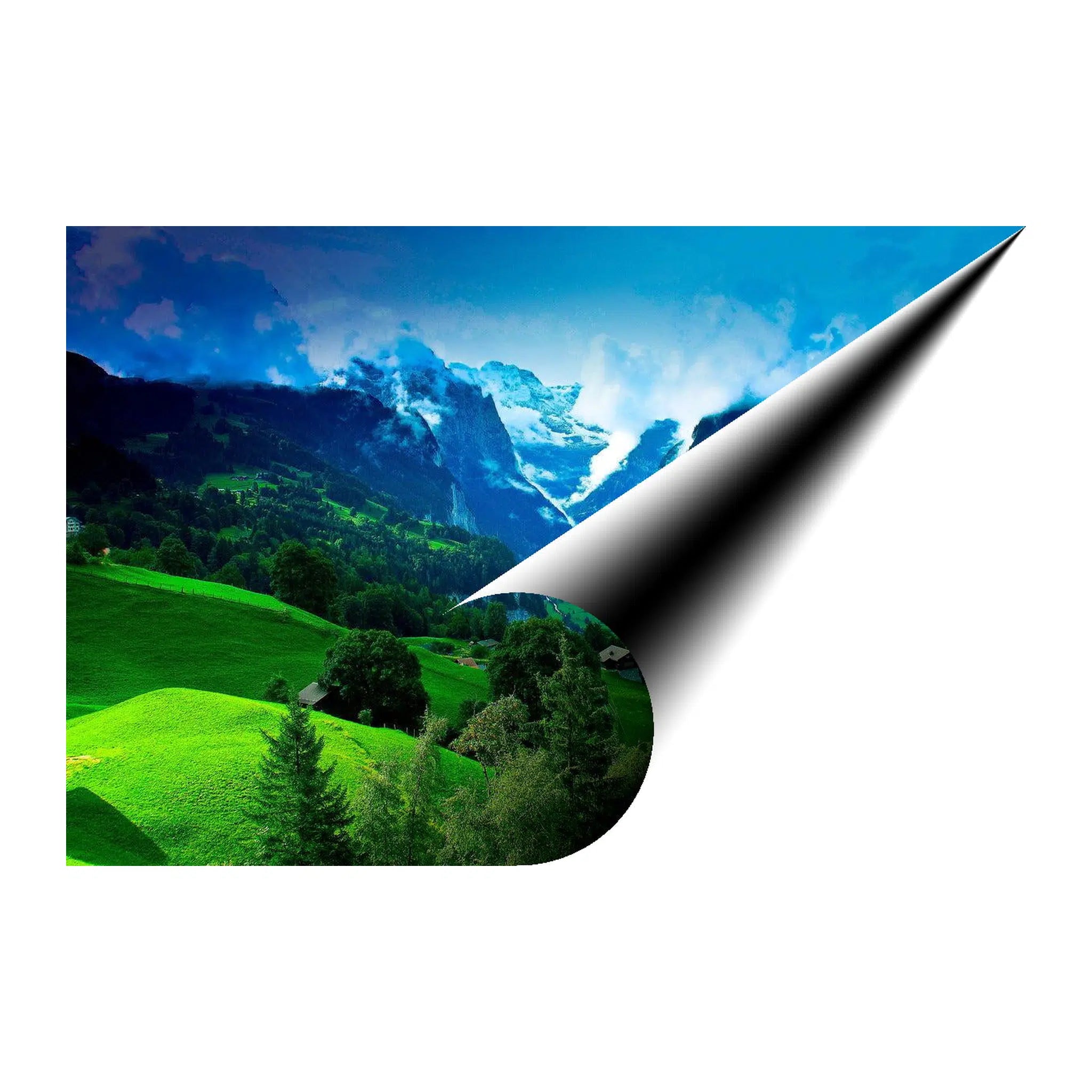 Alpine alley Landscape Giclée Print 32644 Giclée Fine Art Matte Paper Print Visual Wall Art