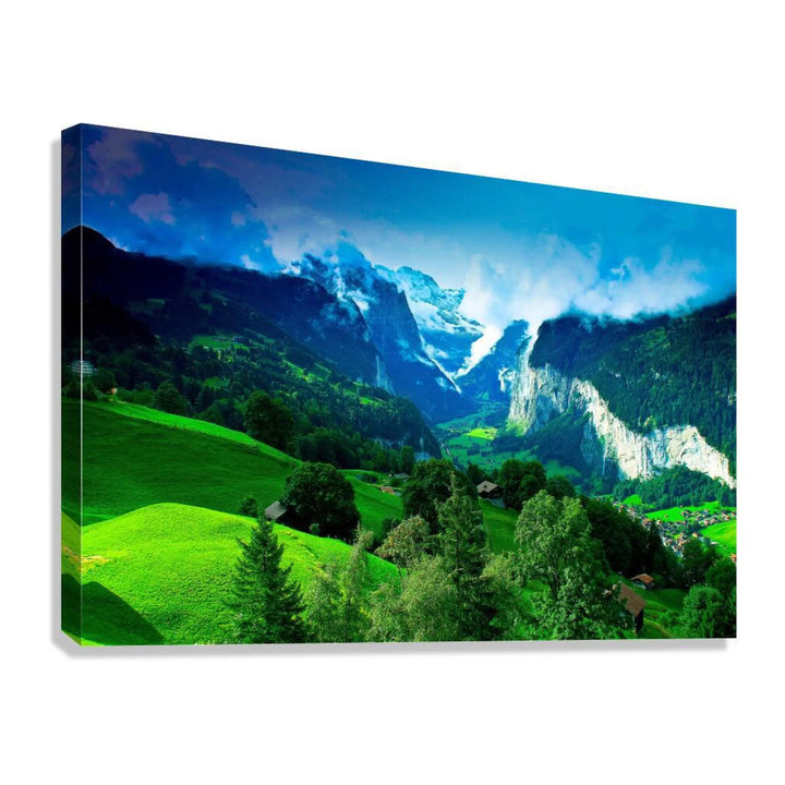 Alpine alley Landscape Giclée Print 32644 Giclée Stretched Canvas Print Visual Wall Art