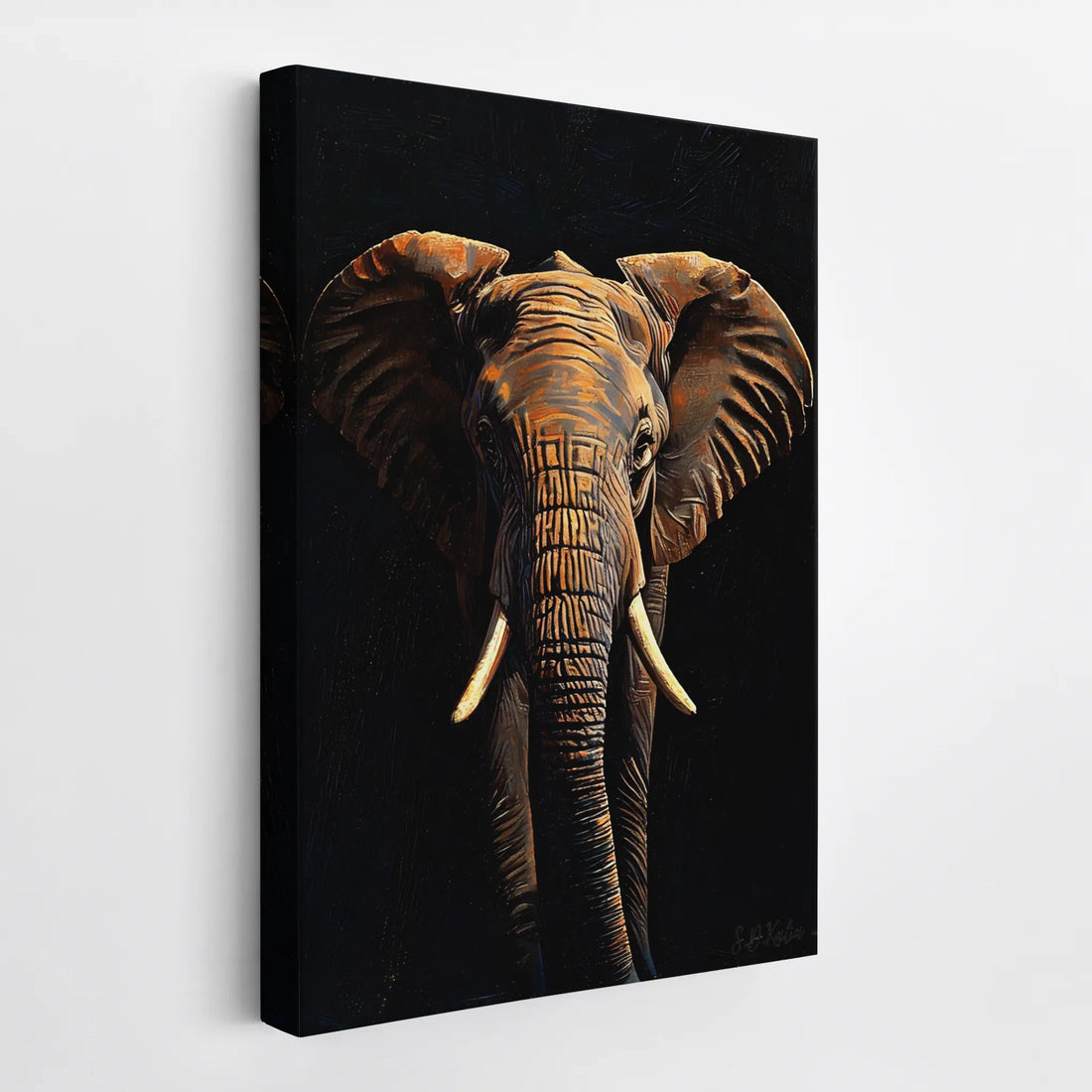 Amber Giant Front-Facing Elephant Giclée Print 231001 Visual Wall Art AR2:3V Giclée Print