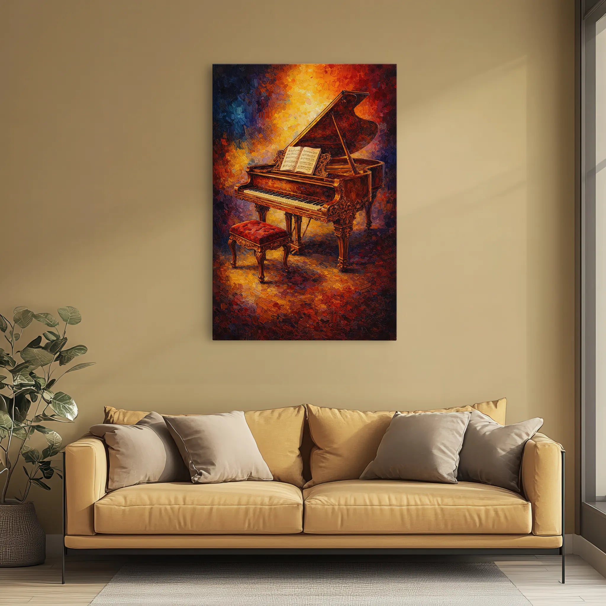 Amber Glow Grand Piano Sonata Giclée Print 235002 Visual Wall Art AR2:3V Giclée Print