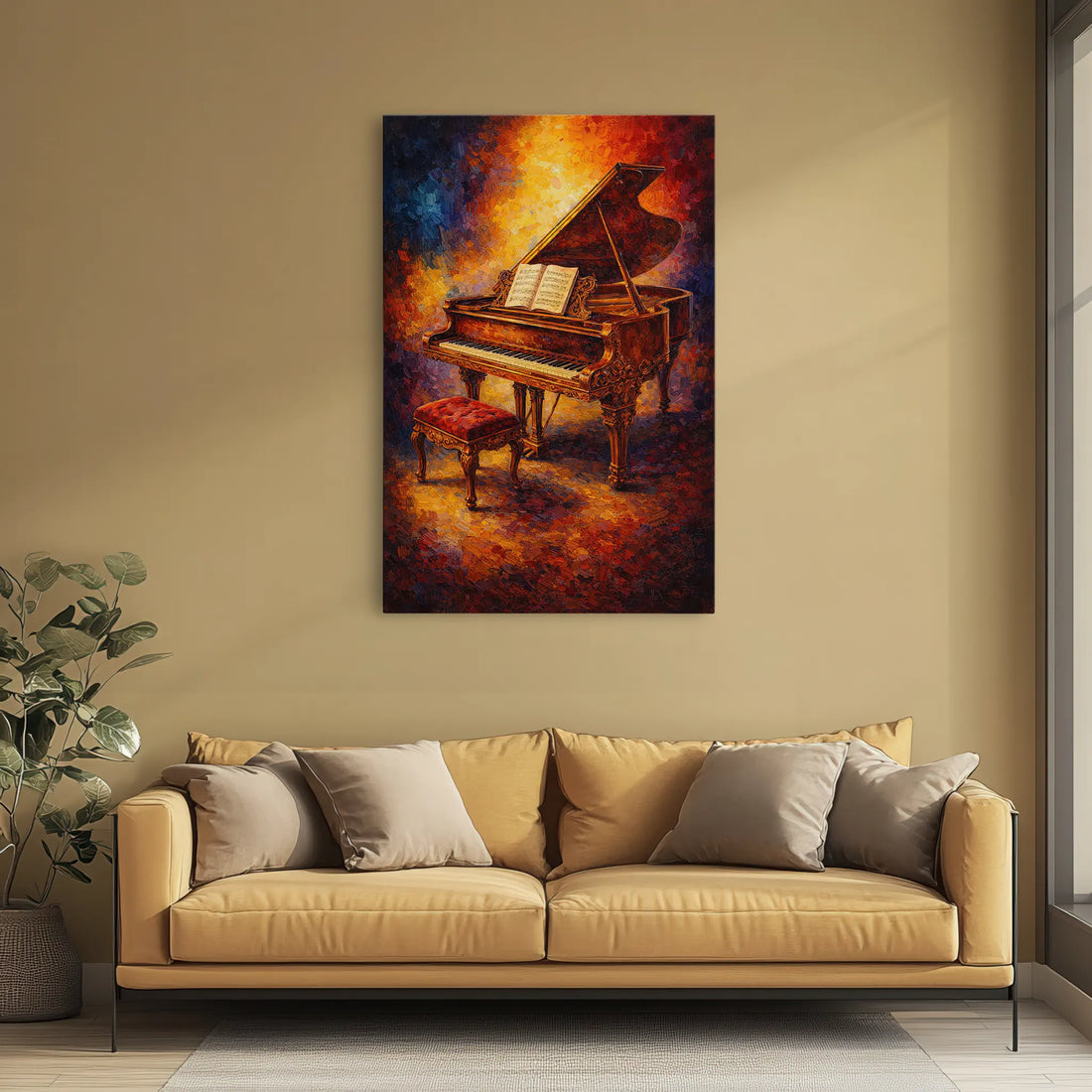 Amber Glow Grand Piano Sonata Giclée Print 235002 Visual Wall Art AR2:3V Giclée Print