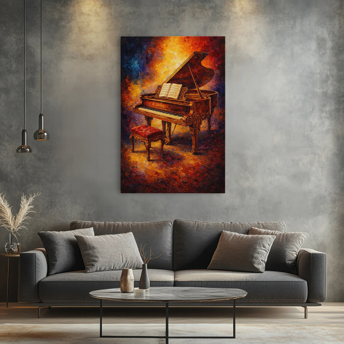 Amber Glow Grand Piano Sonata Giclée Print 235002 Visual Wall Art AR2:3V Giclée Print