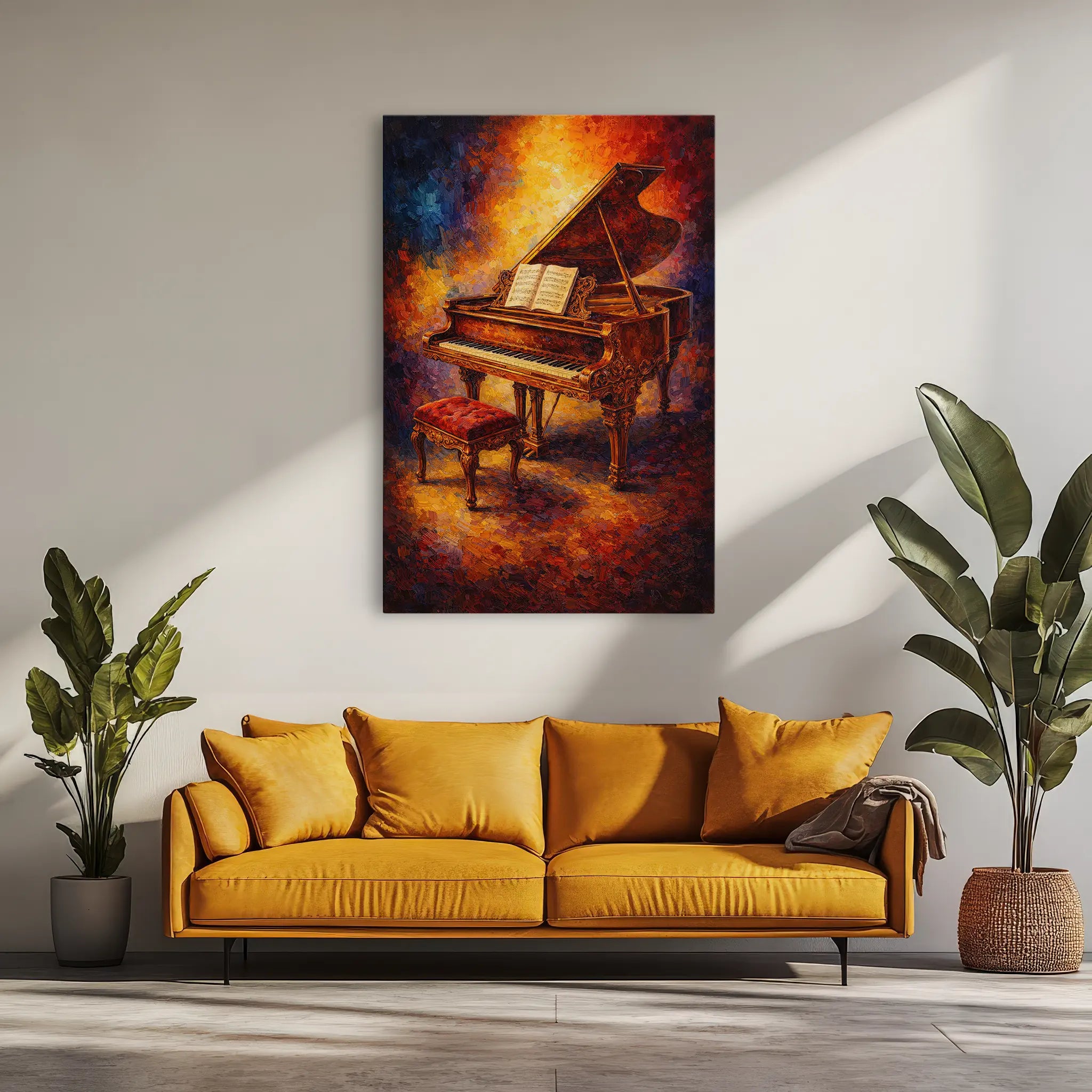 Amber Glow Grand Piano Sonata Giclée Print 235002 Visual Wall Art AR2:3V Giclée Print