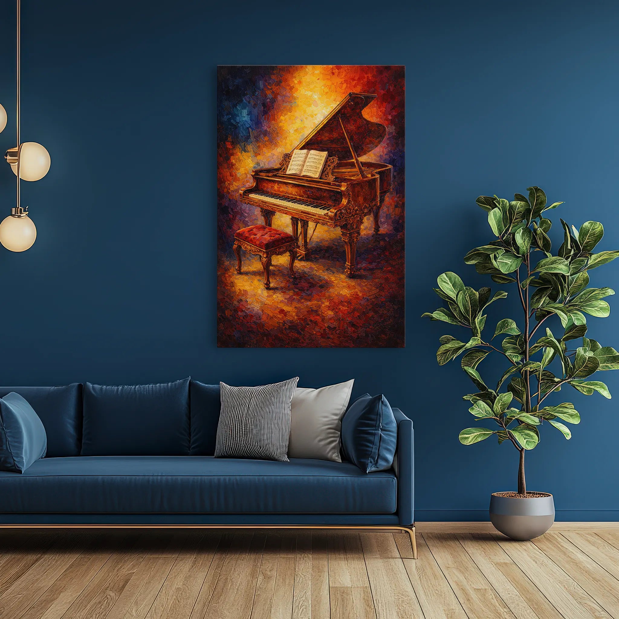 Amber Glow Grand Piano Sonata Giclée Print 235002 Visual Wall Art AR2:3V Giclée Print