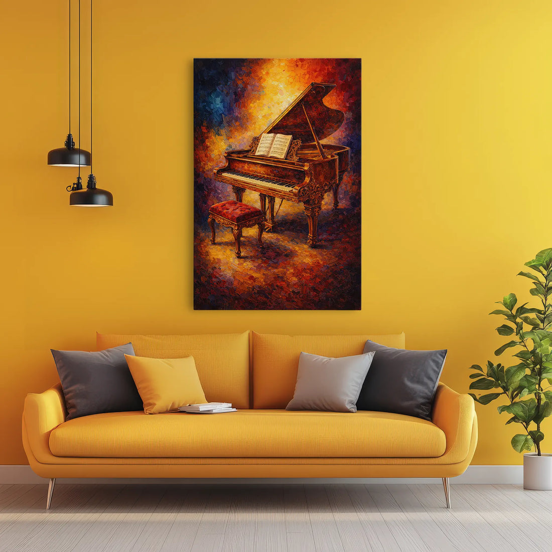Amber Glow Grand Piano Sonata Giclée Print 235002 Visual Wall Art AR2:3V Giclée Print