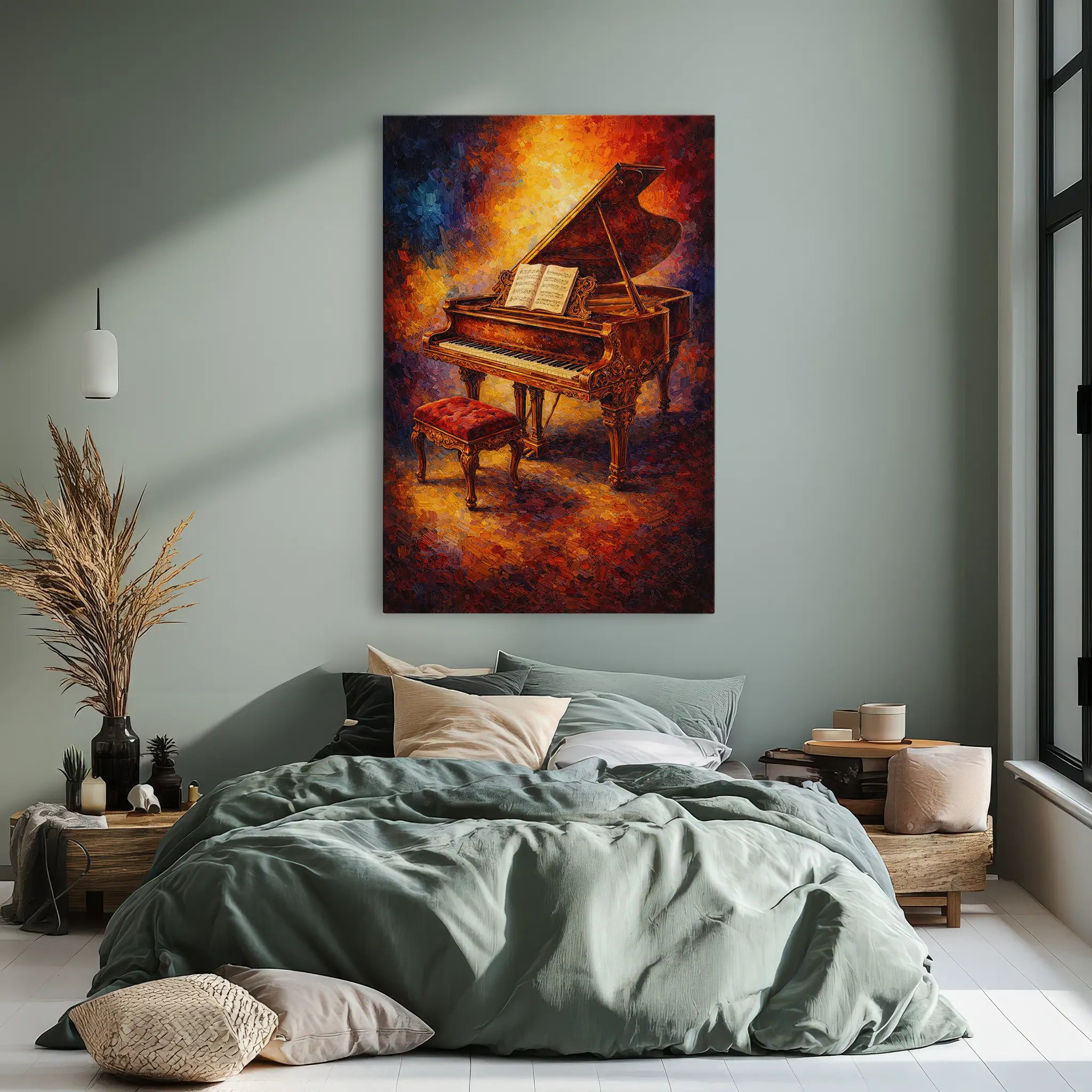 Amber Glow Grand Piano Sonata Giclée Print 235002 Visual Wall Art AR2:3V Giclée Print