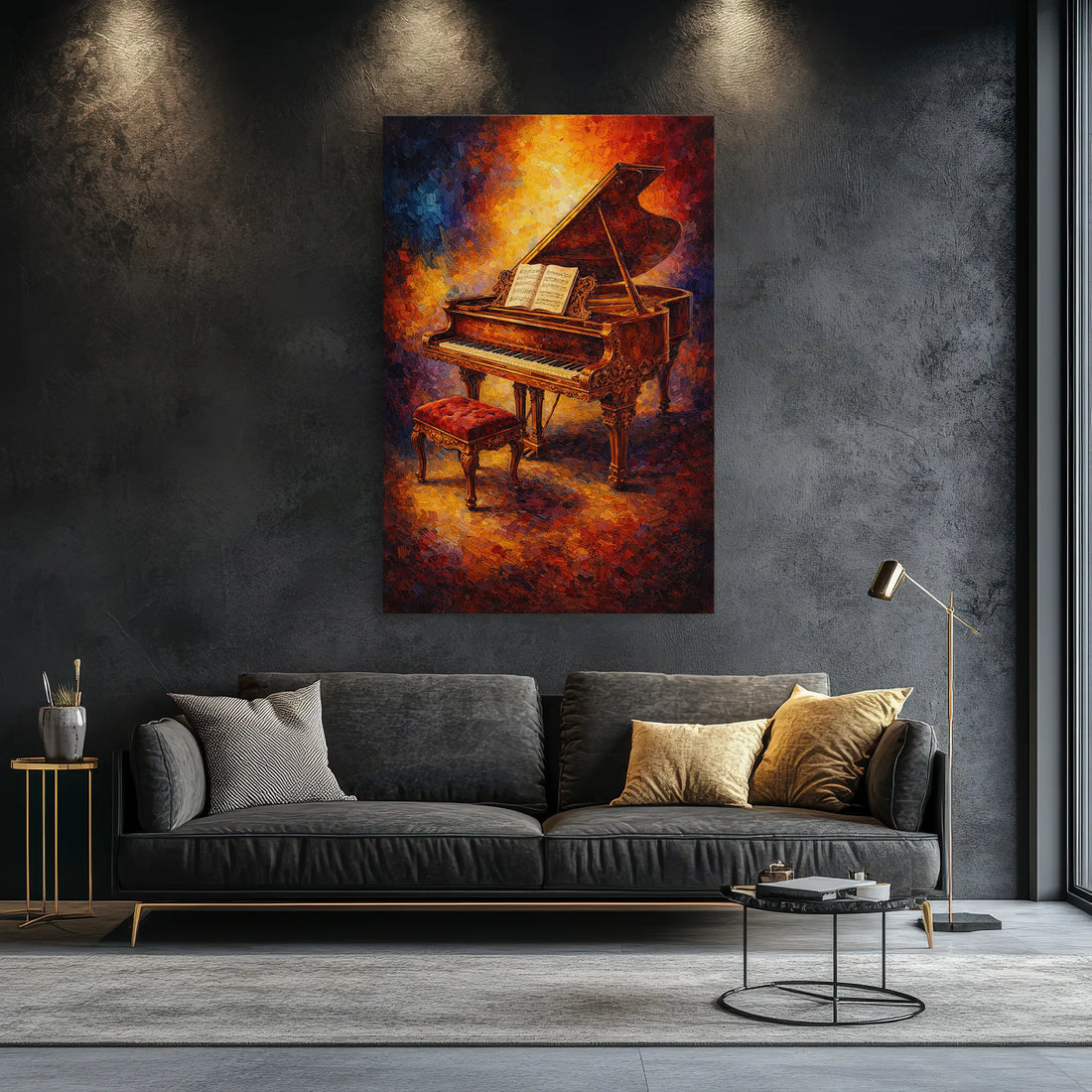 Amber Glow Grand Piano Sonata Giclée Print 235002 Visual Wall Art AR2:3V Giclée Print