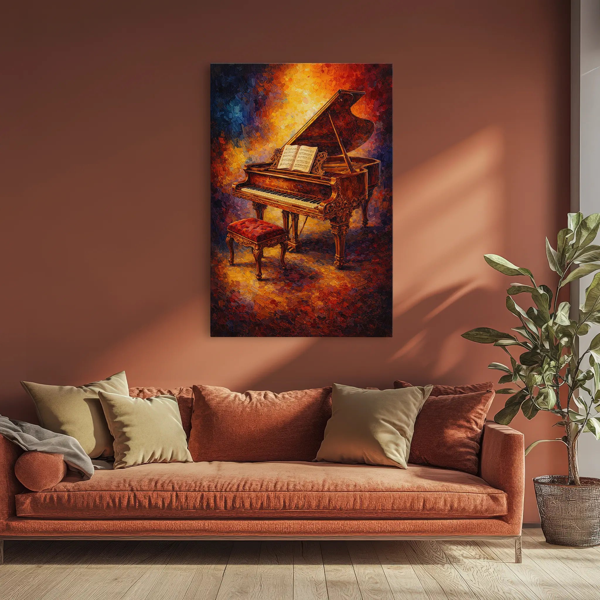 Amber Glow Grand Piano Sonata Giclée Print 235002 Visual Wall Art AR2:3V Giclée Print