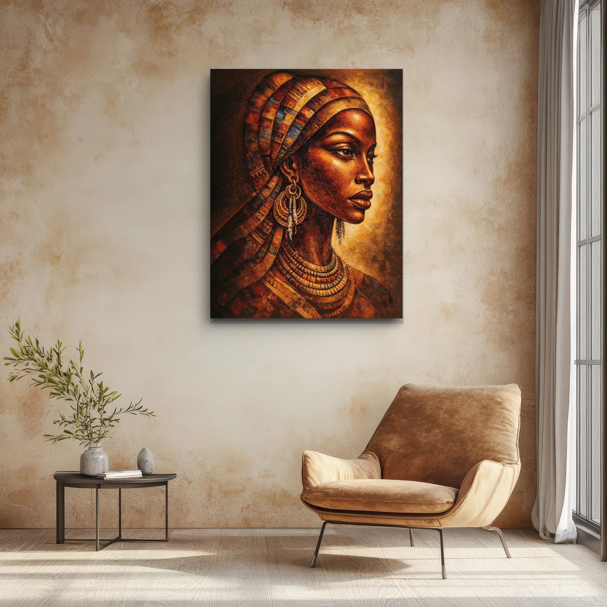 Amber Headwrap Profile Giclée Prints 459001 Visual Wall Art AR3:4V-AR4:5V Giclée Print