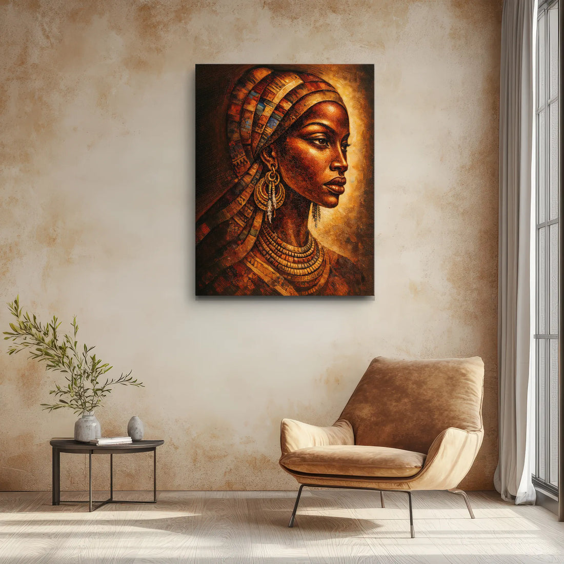Amber Headwrap Profile Giclée Prints 459001 Visual Wall Art AR3:4V-AR4:5V Giclée Print